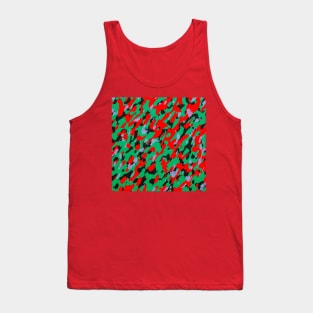 Camouflage - Red and Green Tank Top